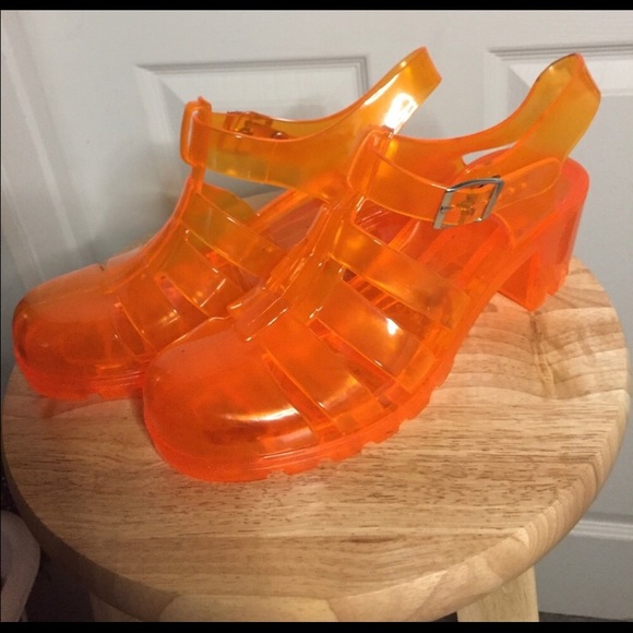 orange jelly heels